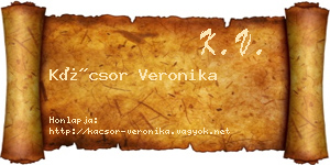 Kácsor Veronika névjegykártya